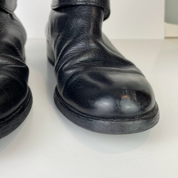 Madewell Biker Boot Moto Brass Strap Ankle Bootie Black Leather Womens 7.5 03827 - Picture 12 of 14